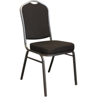 Chaises empilables, Tissu, Hauteur 37", Capacit&eacute; 275 lb, Noir MAS Chibougamau