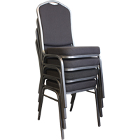 Chaises empilables, Tissu, Hauteur 37", Capacit&eacute; 275 lb, Noir MAS Chibougamau