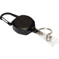 Self Retracting ID Badge and Key Reel, Zinc Alloy Metal, 24" Cable, Carabiner Attachment MAS Chibougamau