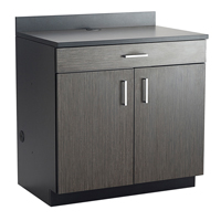 Armoire modulaire de base, M&eacute;lamine, 39" h x 36" la x 25" P, Nuit d'Asie/noir MAS Chibougamau