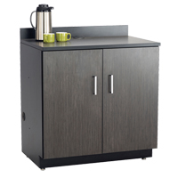 Armoire modulaire de base, M&eacute;lamine, 2 Tablettes, 39" h x 36" la x 25" P, Nuit d'Asie/noir MAS Chibougamau