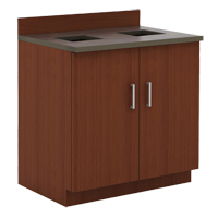 Armoire modulaire de base, M&eacute;lamine, 39" h x 36" la x 25" P, Acajou MAS Chibougamau