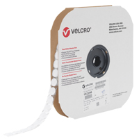 Attache Velcoin, Boucle, 3/4" dia., Adh&eacute;sif, Blanc MAS Chibougamau