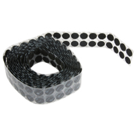 Attaches en jeton, Boucle et crochet, 3/4" dia., Adh&eacute;sif, Noir MAS Chibougamau
