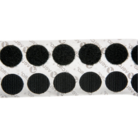 Attaches en jeton, Boucle et crochet, 3/4" dia., Adh&eacute;sif, Noir MAS Chibougamau
