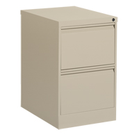 Vertical Filing Cabinet, Steel, 2 Drawers, 18-1/7" W x 25" D x 29" H, Beige MAS Chibougamau