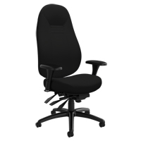 Chaise confortable &agrave; dos &eacute;lev&eacute;, Polyester, Noir, Capacit&eacute; 300 lb MAS Chibougamau