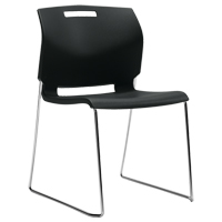 Chaise, Plastique, Hauteur 32-1/2", Capacit&eacute; 300 lb, Noir MAS Chibougamau