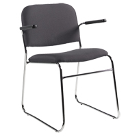 Chaise, Tissu, Hauteur 30", Capacit&eacute; 200 lb, Noir MAS Chibougamau