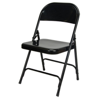 Chaise pliante, Acier, Noir, Capacit&eacute; 300 lb MAS Chibougamau
