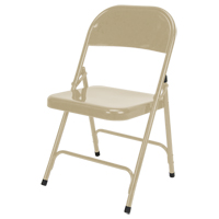 Chaise pliante, Acier, Beige, Capacit&eacute; 300 lb MAS Chibougamau