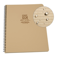Carnet de notes de poche &agrave; spirale lat&eacute;rale, Couverture souple, Havane, 64 Pages, 4-5/8" , 7"  MAS Chibougamau