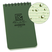 Carnet de notes de poche &agrave; spirale, Couverture souple, Vert, 100 Pages, 3" , 5"  MAS Chibougamau