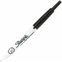 Retractable Permanent Marker, Black, Ultra Fine Tip MAS Chibougamau