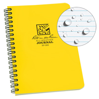 Carnet de notes de poche &agrave; spirale lat&eacute;rale, Couverture souple, Jaune, 64 Pages, 4-5/8" , 7"  MAS Chibougamau