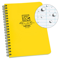 Carnet de notes de poche &agrave; spirale lat&eacute;rale, Couverture souple, Jaune, 64 Pages, 4-5/8" , 7"  MAS Chibougamau