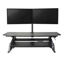 Poste de travail assis-debout Goya, Mod&egrave;le de bureau, 20" h x 42" la x 16" p, Noir MAS Chibougamau