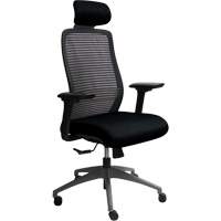 Chaise de bureau ajustable s&eacute;rie Era avec appui-t&ecirc;te, Tissu/Mailles, Noir, Capacit&eacute; 275 lb MAS Chibougamau
