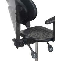 Tabouret ergonomique robuste avec accoudoirs r&eacute;glables, Stationnaire, Ajustable Hauteur, Capacit&eacute; 250 lb MAS Chibougamau