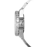 Grey Maple Large Diver's Automatic Watch with Stainless Steel Bracelet, Digital, Battery Operated, 41 mm, Silver MAS Chibougamau