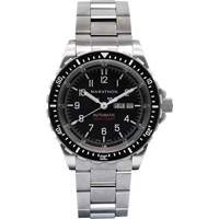 Jumbo Day/Date Automatic Watch with Stainless Steel Bracelet, Digital, Battery Operated, 46 mm, Silver MAS Chibougamau