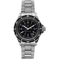 Grey Maple Large Diver's Automatic Watch with Stainless Steel Bracelet, Digital, Battery Operated, 41 mm, Silver MAS Chibougamau