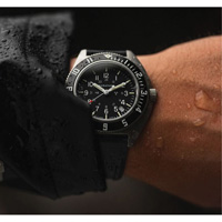 Steel Navigator with Date on Black 3-Piece Rubber Strap Kit, Digital, Battery Operated, 41 mm, Black MAS Chibougamau