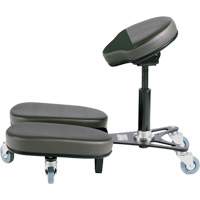 Chaise &agrave; genoux r&eacute;glable, Vinyle, Noir/gris MAS Chibougamau