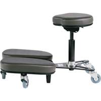 Chaise &agrave; genoux r&eacute;glable, Vinyle, Noir/gris MAS Chibougamau