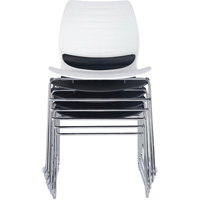 Chaises empilables, Polypropyl&egrave;ne, Hauteur 32", Capacit&eacute; 250 lb, Noir MAS Chibougamau