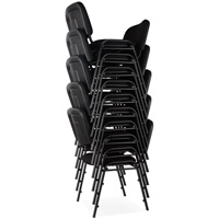Chaises empilables, Tissu, Hauteur 32", Capacit&eacute; 250 lb, Noir MAS Chibougamau