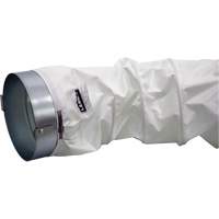 White 12" x 12' Distribution Ducting Kit, Adapter & Clamp MAS Chibougamau