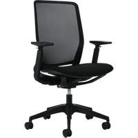 Chaise &agrave; dossier haut avec basculement synchronis&eacute; robuste Kody, Mailles, Noir, Capacit&eacute; 300 lb MAS Chibougamau