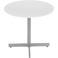 Table ronde &agrave; hauteur r&eacute;glable Newland, 36" lo x 36" la x 29" h, Dessus de 1", Stratifi&eacute;/Polypropyl&egrave;ne, Blanc MAS Chibougamau