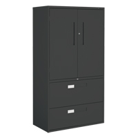 Armoire Multi-Stor, Acier, 3 Tablettes, 65-1/4" h x 36" la x 18" P, Noir MAS Chibougamau