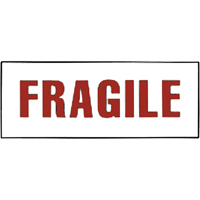 &eacute;tiquettes pour traitement sp&eacute;cial Fragile, 6" lo x 2" la, Rouge/blanc MAS Chibougamau