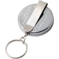 Original Series Retractable Keychain, Chrome, 24" Cable, Belt Clip Attachment MAS Chibougamau