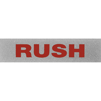 &eacute;tiquettes pour traitement sp&eacute;cial Rush, 5" lo x 2" la, Noir/rouge MAS Chibougamau