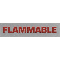 &eacute;tiquettes pour traitement sp&eacute;cial Flammable, 5" lo x 2" la, Noir/rouge MAS Chibougamau