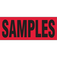 &eacute;tiquettes pour traitement sp&eacute;cial Samples, 5" lo x 2" la, Noir/rouge MAS Chibougamau