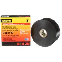 Scotch&reg; Vinyl Electrical Tape Super 88, 38 mm (1-1/2") x 33 m (108'), Black, 8.5 mils MAS Chibougamau