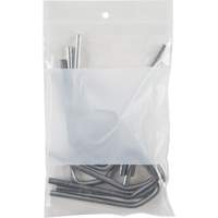 Sacs en poly avec espace inscriptible blanc, Refermable, 6" x 4", 2 mils MAS Chibougamau