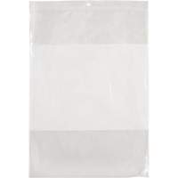 Sacs en poly avec espace inscriptible blanc, Refermable, 12" x 9", 2 mils MAS Chibougamau