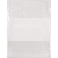 Sacs en poly avec espace inscriptible blanc, Refermable, 15" x 12", 2 mils MAS Chibougamau
