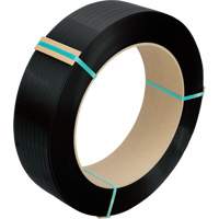 Feuillard, Polyester, 1/2" la x 5800' lo, Noir, Calibre Manuel MAS Chibougamau
