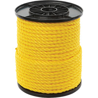 3/8" Yellow Twisted 3-Strand Rope, Polypropylene, 250' MAS Chibougamau