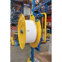 Distributeur de feuillards, Feuillard Polyester/Acier/Polypropyl&egrave;ne, Dia de noyau 16"/8", largeur de rouleau 3"/8"/6" MAS Chibougamau