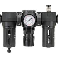 Filtre, d&eacute;tendeur & lubrificateur Modulair 200 avec drain manuel & bol standard, 3/8" NPTF MAS Chibougamau