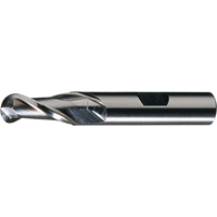 CLEVELAND Centre Cutting Ball Nose Single End Finishers, 1/2" Dia., 2 Flutes, High Speed Steel MAS Chibougamau