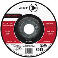 POWER ABRASIVE&reg; Grinding Wheel, 4" x 1/4", 5/8" Arbor, Type 27 MAS Chibougamau